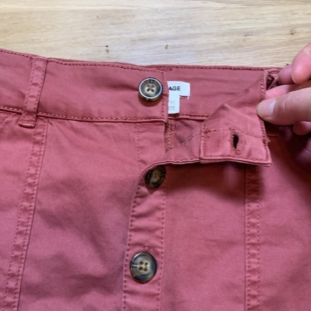 Garage Button Down Mauve Mini Skirt Women’s XS